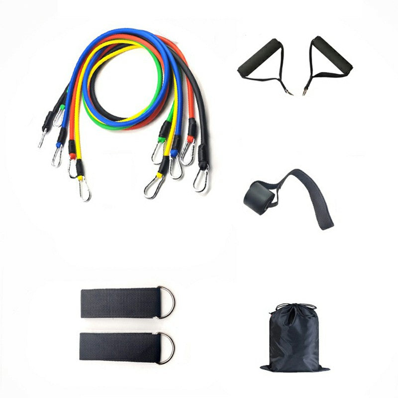 11Pcs / Set Fitness Resistance Band TPR+Nylon Workout Tension Puller Exercise Elastic Rope 11Pcs / Set Fitness Resistance Band TPR+Nylon Workout Tension Puller Exercise Elastic Rope